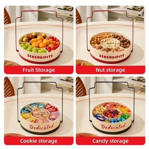 Fruit Plate Tall Carrying Basket and Dried Fruit Tray for Living Room Coffee <b>Table</b> Ornament Snack Tray for Dried Fruit Candy - Product Image 5
