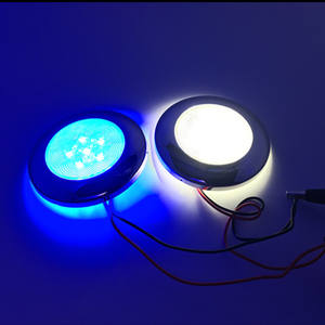 Luz LED de Techo Interior de 12 V CC/1 W, Luz de Domo para Yates y Barcos con Cubierta de Acero Inoxidable de Color Azul Blanco, Iluminación LED Interior para Automóviles - Product Image 1