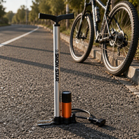 Pompe à air pour vélo de haute qualité, en aluminium et ABS, portable, avec manomètre
