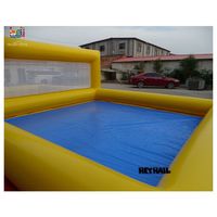 Terrain de volley-ball gonflable géant en PVC renforcé de qualité commerciale, 40x20x8 pieds, multicolores, pour l'été, directement de l'usine