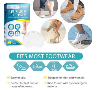 SEFUDUN 6 paia di <span class=keywords><strong>piedi</strong></span> riutilizzabili per auto pastiglie lavabili morbido e resistente Anti-Skid per il dolore del piede traspirante tampone per alleviamento alluce per aletta - Product Image 2