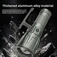 Lampe torche haute intensité, batterie au lithium grande capacité, autonomie extra-longue, lampe torche rechargeable pour le camping, entièrement en alliage d'aluminium