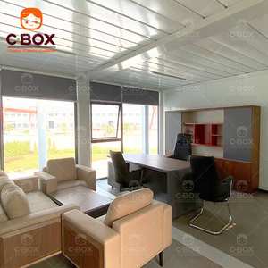 Edificios de Oficinas Modulares Prefabricados con Paredes de Cristal de Lujo Cbox, Centro de Negocios de Hotel Móvil Personalizado, Casa Contenedor en Paquete Plano - Product Image 5