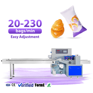 Máquina Empacadora Automática de Galletas, Bizcochos y Pan, Tipo Flow Pack, Precio de Fábrica, Tamaño Pequeño - Product Image 1