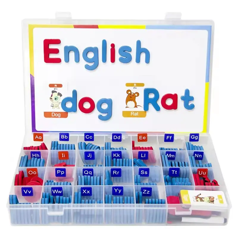 Vente directe coordination œil-main pour enfants découverte visuelle jouets de puzzle orthographe de lettres magnétiques jouets d'éducation précoce