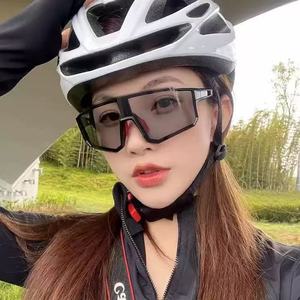 Gafas de sol para deportes al aire libre, montura de PC, lentes AC, protección UV 100, gafas de ciclismo unisex, diseño de semimontura - Product Image 5