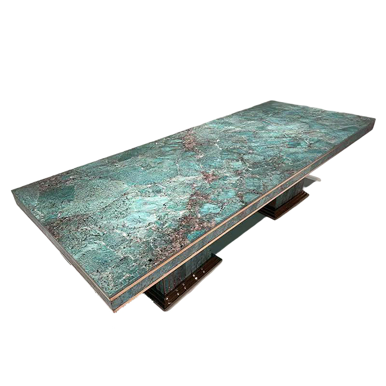 Luxury Amazon Green Marble Dining Table for Hotel and Villa
