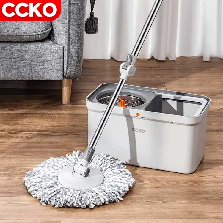 New Household Free Hands Plastic Microfiber Mops Cleaning Floor Twister Squeeze Mop 360 Spinning Mop With Bucket And Wringer