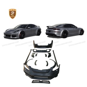 Kit carrosserie large en fibre de verre style Te-chart pour <span class=keywords><strong>Porsche</strong></span> Panamera 971 modèle 2017 – Pare-chocs avant, jupes latérales, élargisseurs d'ailes arrière - Product Image 6