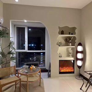 Support de journal de Service à guichet unique, lit <span class=keywords><strong>Chesterfild</strong></span>, meuble Tv, cheminée électrique moderne avec miroir - Product Image 3