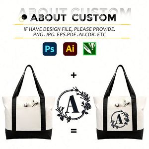 Sacs fourre-tout personnalisés en gros pour femmes, sacs de courses réutilisables avec logo, sacs fourre-tout en toile de coton sérigraphiés pour le quotidien - Product Image 3
