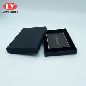 OEM nhà sản xuất cao cấp tùy chỉnh nhỏ màu đen thẻ giấy hộp dập nổi với xốp lót xốp - Product Image 3