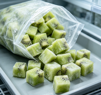 HALAL-gecertificeerde IQF diepvries kiwi blokjes en plakjes, natuurlijk gezond fruit voor wereldwijde handel in bulk