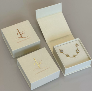 Custom Luxury Jewelry Box with Flip-Top Design Magnetic Closure for Necklace <b>Ring</b> Bulk Order Available with Foil-Stamped Logo - Product Image 2