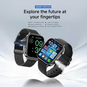 Reloj Inteligente V96 <span class=keywords><strong>con</strong></span> Carga Rápida <span class=keywords><strong>Tipo</strong></span> C, Linterna LED, Monitor <span class=keywords><strong>de</strong></span> Ritmo Cardíaco, Modos Multideportivos para Hombres y Mujeres - Product Image 1