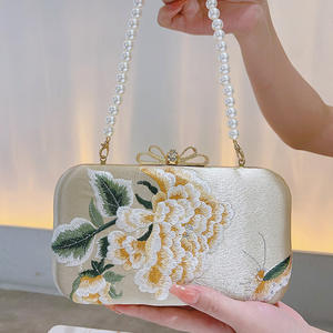 กระเป๋าคลัทช์ประดับไข่มุกโซ่กระเป๋าหรูสำหรับผู้หญิงกระเป๋าสำหรับงานปาร์ตี้งานเลี้ยงชุดออกงานตอนเย็นกระเป๋าถือ - Product Image 3
