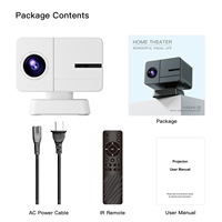 Proyektor Home Theater 4K, 800 ANSI Lumens Auto Focus Android 14 LED, 2000:1 Smart Portabel untuk Gaming Indoor Outdoor