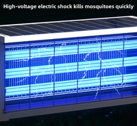 Lampe Solaire Anti-Moustiques LED avec 3 Tubes UV, Étanche, 300m, Portable, Piège à Insectes d'Extérieur, Batterie Intégrée, Écologique, Non Toxique