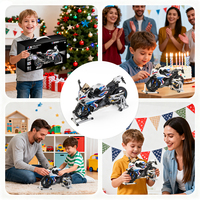 Nouvelle moto miniature en métal à l'échelle 1:9 pour enfants, style moderne, simulation de pulvérisation, modèles de moto en alliage moulé sous pression avec son et lumière