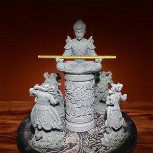 Ensemble de <span class=keywords><strong>d</strong></span>écoration pour aquarium, Pilier <span class=keywords><strong>Dragon</strong></span> en grès vert <span class=keywords><strong>Monkey</strong></span> King, Grand ornement écologique, Nouveau style chinois pour aquarium - Product Image 4