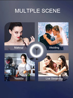 Anneau lumineux LED professionnel de 14 à 18 pouces pour TikTok, lampe pour le maquillage et l'éclairage photographique pour la photographie en selfie