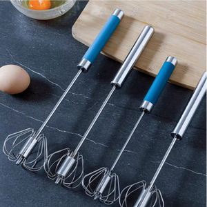 Metal <b>Baking</b> Whisk Mini Egg-Whisk Stainless Steel Semi-Automatic <b>Mixer</b> Egg Beater Manual Push Rotating Wihsk - Product Image 2