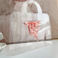 Sacs cadeaux biodégradables en PET, taille personnalisée, transparents, pour mariage, Saint-Valentin, bouquet de fleurs, boîte cadeau avec logo personnalisé