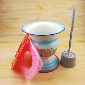 กระโถนขนาดพกพา23ซม., หม้อกระโถนโถฉี่ขวดโถฉี่ข้างเตียงมีฝาปิดและแผ่นกันลื่น - Product Image 5