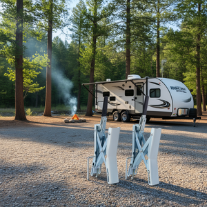 Tope Universal de Neumáticos de Bloqueo Rápido para Vehículos de Doble Eje 6 Pulgadas Par Axel-Chock Estabilizador de Rueda RV Remolque Camper Bloqueo Rápido - Product Image 2