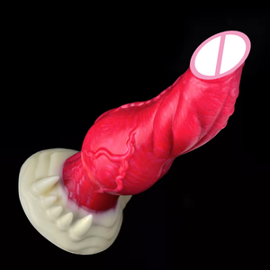 Vendita calda NNSX cane Dildo silicone realistico dildo pene forte stimolazione alieno Dildo cane che vibra con grande nodo per G Spot - Product Image 3