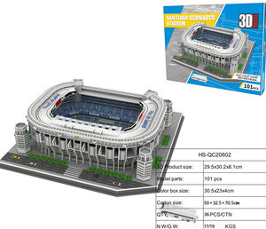 Rompecabezas 3D de Papel DIY de los Estadios Azteca, <span class=keywords><strong>Old</strong></span> <span class=keywords><strong>Trafford</strong></span> y Nou Camp, Juguete Promocional Empresarial, Maqueta de Estadio de Fútbol para Armar - Product Image 5