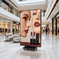 Afficheur numérique publicitaire LED P2.5 P1.86 GOB pliable pour intérieur, double face, trois LED, affiche pliable à trois volets, écran LED pliable