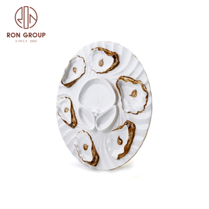 Đĩa Hình Hàu Hải Sản 9 Chia Bằng Gốm Bộ Đồ Ăn Màu Trắng Đồ Sành Sứ Thổ Nhĩ Kỳ Thiết Kế Nhà Hàng 5 Sao Mới Của Khách Sạn - Product Image 2