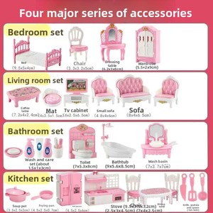 Mini ensemble de meubles de <span class=keywords><strong>maison</strong></span> de poupée en plastique, cuisine, chambre, salon, accessoires pour enfants, <span class=keywords><strong>maison</strong></span> de jeu, <span class=keywords><strong>jouet</strong></span> - Product Image 4