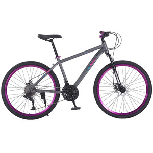 <span class=keywords><strong>Vélo</strong></span> de montagne en acier au carbone 21 vitesses, 24 pouces, pour hommes et femmes adultes, léger, avec freins à disque et amortisseurs, pour la route et le tout-terrain, pédale ordinaire - Product Image 2