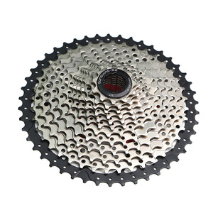 Cassette de <span class=keywords><strong>vélo</strong></span> 12 <span class=keywords><strong>vitesses</strong></span> en acier usiné CNC avec finition nickelée, 11-46 dents pour <span class=keywords><strong>roue</strong></span> <span class=keywords><strong>libre</strong></span> de VTT - Product Image 4