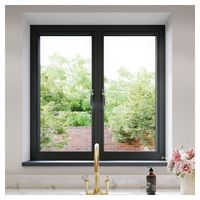 Ventanas de Aluminio Personalizadas con Marco para Villa de Lujo, Gran Tamaño, Vista Panorámica, Fachada de Vidrio Fijo