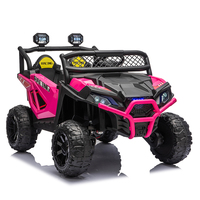 Voiture électrique pour enfants 2 places rose, buggy tout-terrain à quatre roues, télécommande parentale, 24V