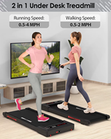 Tapis de course électrique compact 2,5 CV, pliable, pour utilisation sous le bureau, avec écran LED, idéal pour la maison et le bureau, et pour des exercices peu encombrants