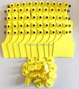 Nouvelles étiquettes d'oreille en plastique colorées personnalisées <span class=keywords><strong>YUSTON</strong></span> - Étiquettes d'identification du bétail gravées au laser pour bovins, moutons, porcs - Product Image 3