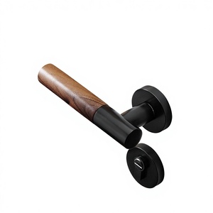 Poignées et boutons de porte intérieurs modernes en noir mat, avec installation facile et design ambidextre - Product Image 5