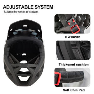 Helm Sepeda Downhill Full Face Unik, Helm Full Face All Mountain Enduro Trail, Standar CE CPSC - Product Image 2