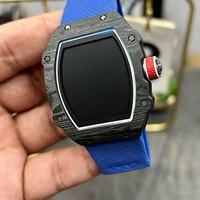 Nouvelle montre de mode ultra-fine en fibre de carbone 67-02 pour homme, édition spéciale Noël, montre mécanique automatique squelette haut de gamme