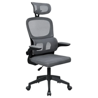 Vente en gros Chaise pivotante ergonomique au design simple avec appui-tête Chaise de bureau en maille à hauteur réglable