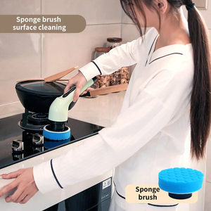 Wireless Portable Plastic Cleaning <b>Brush</b> for Bathroom Kitchen Automotive Use-Multifunctional Household Rotating Cleaning Machine - Product Image 2
