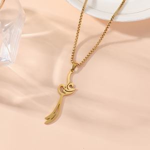 Collana con Ciondolo a Forma di <span class=keywords><strong>Spada</strong></span> Scimitar Zulfiqar Semplice, Ispirata all'<span class=keywords><strong>Islam</strong></span> Arabo Shi'ite, in Acciaio Inossidabile, Gioielli di Moda, Vendita all'Ingrosso - Product Image 4