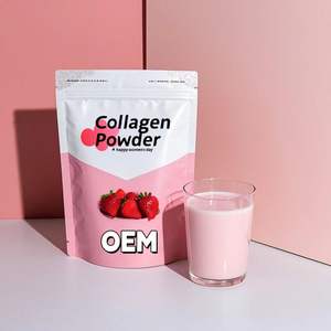 Fragola aromatizzata proteine in polvere frullato senza zucchero collagene in polvere integratori alimentari OEM integratori per la salute - Product Image 3