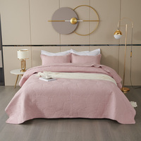 Ensemble de literie minimaliste, taie d'oreiller respirante et douce pour la peau, motif linéaire uni, ensemble de couvre-lit 100% coton pour la maison