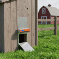 Porte automatique pour poulailler avec fonction anti-pincement, 3 alimentations, élévateur à engrenages, écran LCD et bouton externe