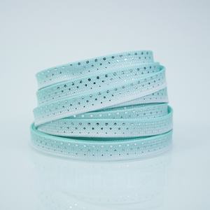 Cordones Planos de Poliéster Personalizados con Diseño de Tinta Salpicada Colorida, Puntos Plateados y Pedrería Termoadhesiva de 8 mm de Ancho para Zapatillas, Venta al por Mayor - Product Image 6